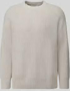 SELECTED MEN Heren Truien & Vesten Slmbraun Knit Rib Crew Neck Noos Gebroken Wit - Foto 5