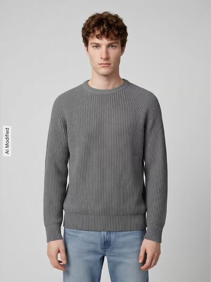 Selected Regular fit pullover van puur katoen model 'BRAUN' - Foto 3