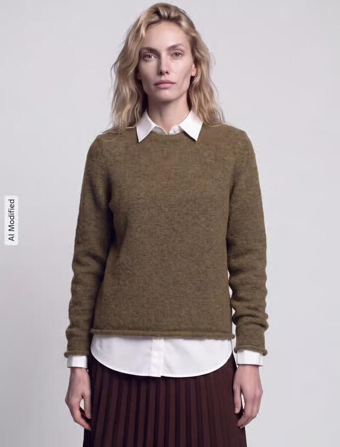 SELECTED WOMEN Dames Truien & Vesten Slwlulu New Ls Knit O-neck Olijf - Foto 5