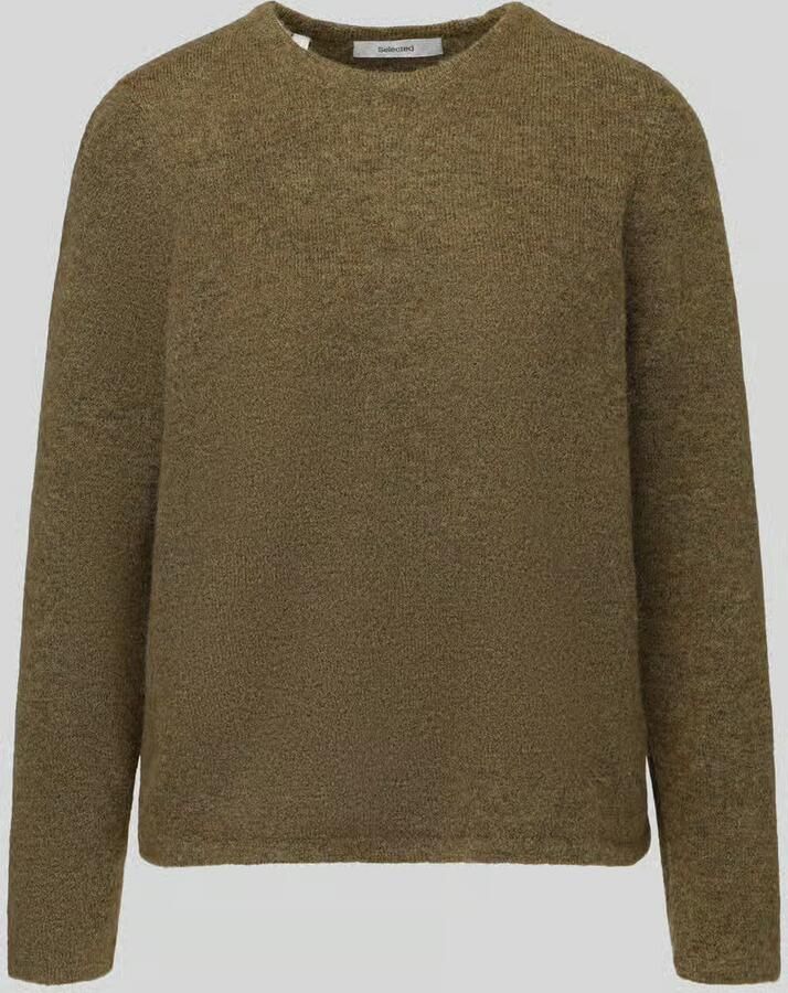 SELECTED WOMEN Dames Truien & Vesten Slwlulu New Ls Knit O-neck Olijf - Foto 6