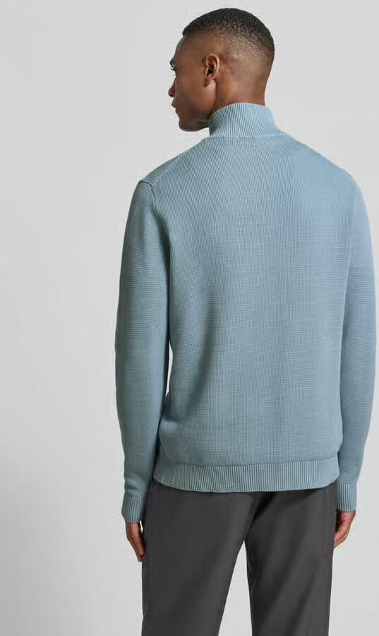 SELECTED MEN Heren Truien & Vesten Slhdane Ls Knit Structure Half Zip Noos Lichtblauw - Foto 7