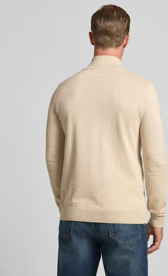 SELECTED MEN Heren Truien & Vesten Slhberg Half Zip Cardigan Noos Beige - Foto 12