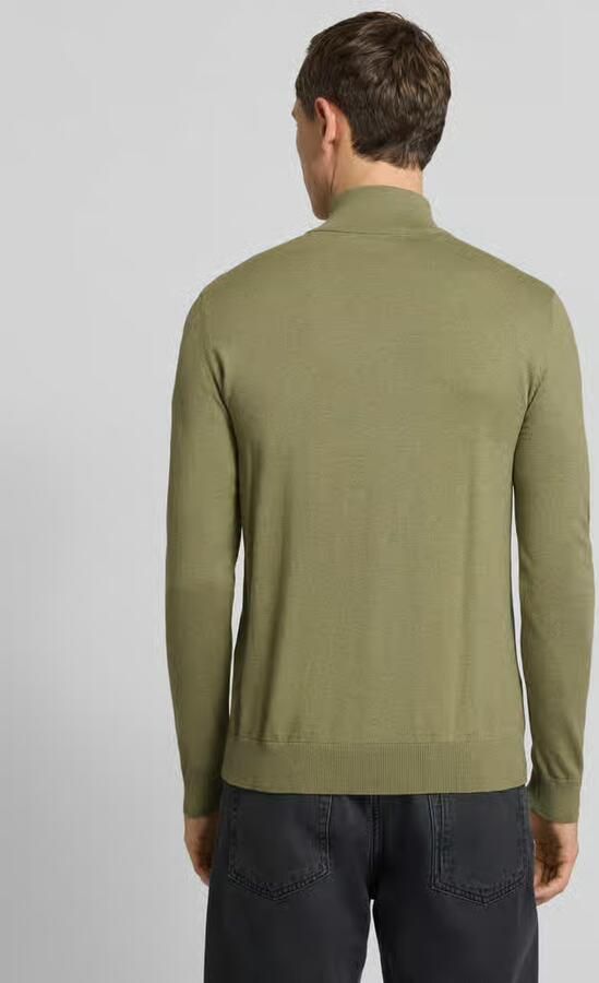 SELECTED MEN Heren Truien & Vesten Slhberg Half Zip Cardigan Noos Khaki - Foto 11