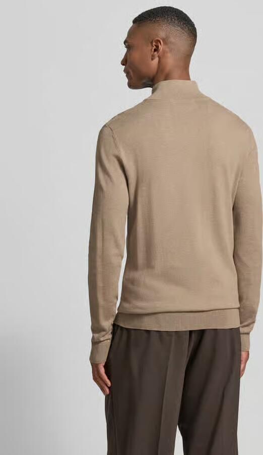 SELECTED MEN Heren Truien & Vesten Slhberg Half Zip Cardigan Noos Beige - Foto 5