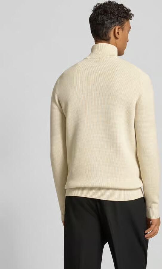 SELECTED MEN Heren Truien & Vesten Slhdane Ls Knit Structure Half Zip Noos Beige - Foto 5