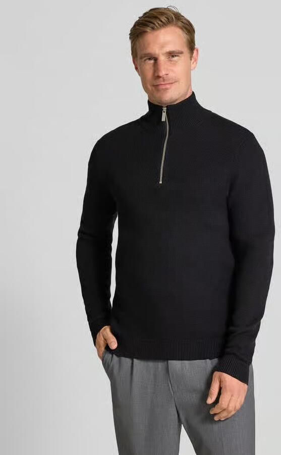 SELECTED HOMME Schipperstrui SLHDANE LS KNIT STRUCTURE HALF ZIP NOOS - Foto 10