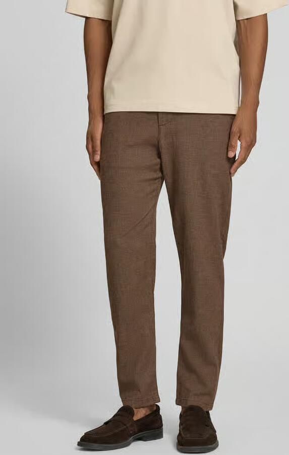 Selected regular fit stoffen broek van katoen-linnenmix - Foto 3