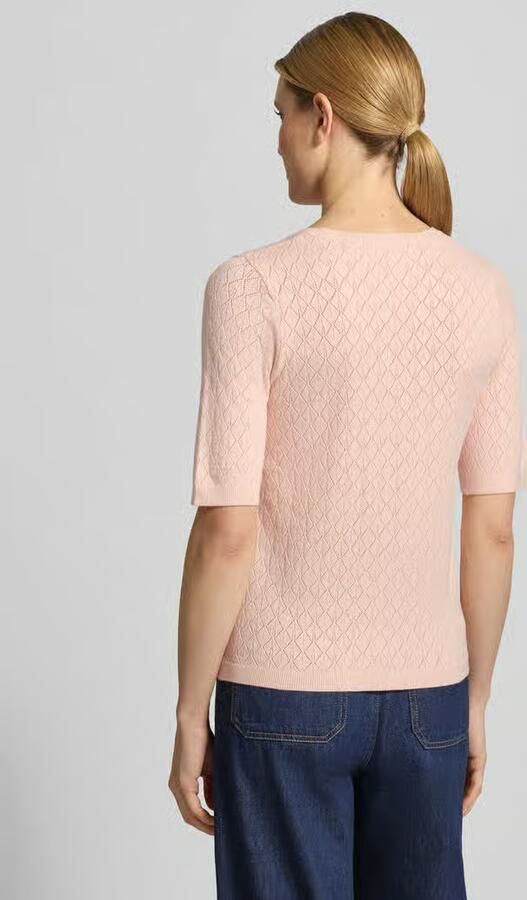 Selected regular fit T-shirt in etskanteffect model 'HELEN' - Foto 3