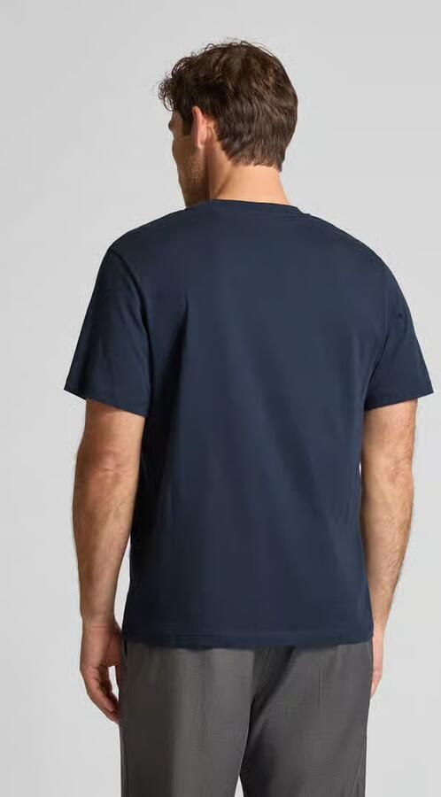 SELECTED MEN Heren Polo's & T-shirts Slhaspen Ss O-neck Tee Noos Donkerblauw - Foto 6