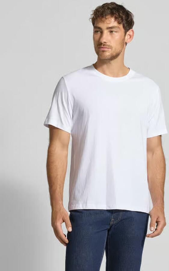 SELECTED MEN Heren Polo's & T-shirts Slhaspen Ss O-neck Tee Noos Wit - Foto 6
