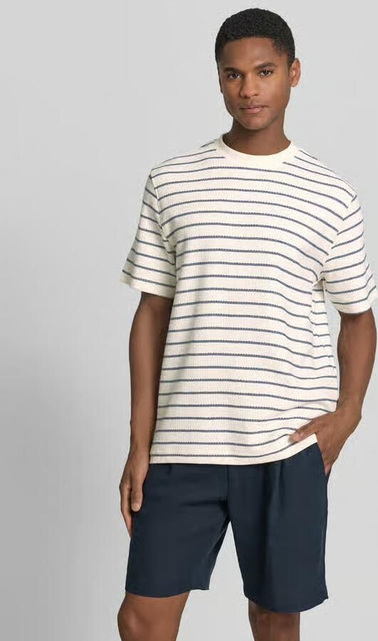 Selected regular fit T-shirt van katoenmix model 'DJANGO' - Foto 3