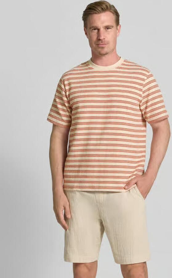 Selected regular fit T-shirt van katoenmix model 'ELI' - Foto 4