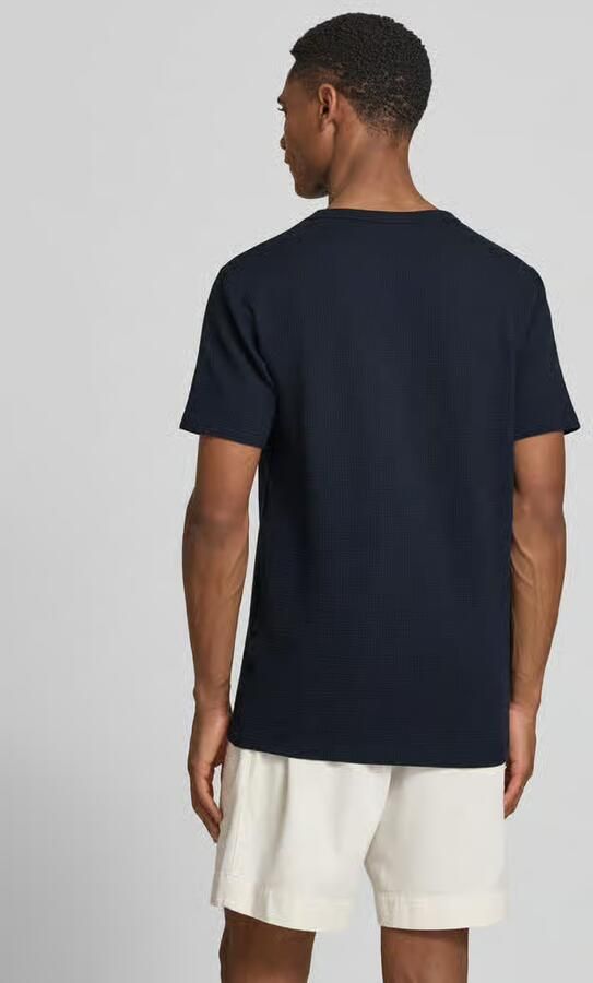 Selected Homme Blauwe Seersucker T-shirt voor heren Blue Heren - Foto 4