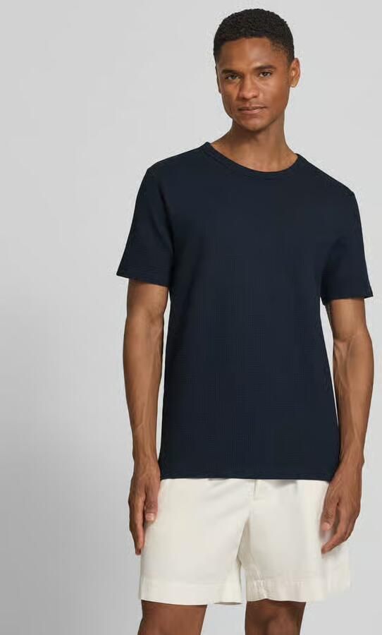 Selected Homme Blauwe Seersucker T-shirt voor heren Blue Heren - Foto 5