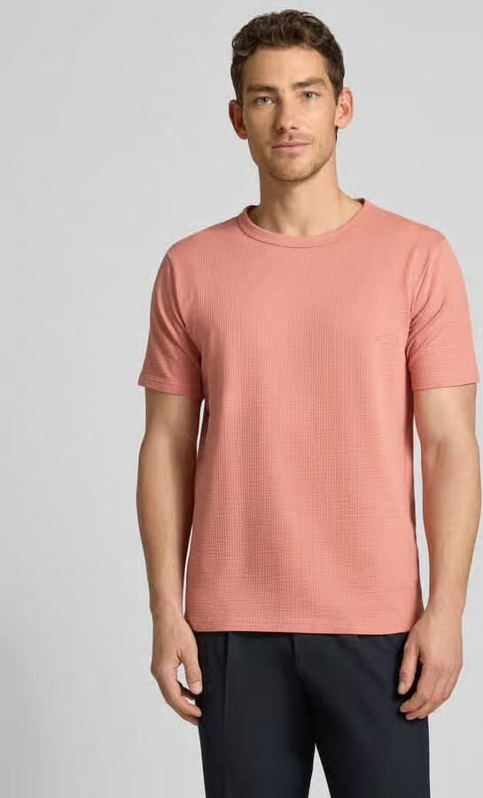 Selected regular fit T-shirt van katoenmix model 'SANDER' - Foto 5