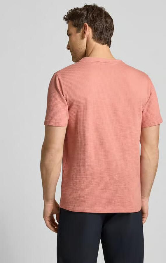 Selected regular fit T-shirt van katoenmix model 'SANDER' - Foto 4