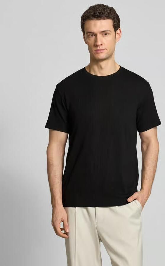 Selected regular fit T-shirt van katoenmix model 'SPENCER' - Foto 4