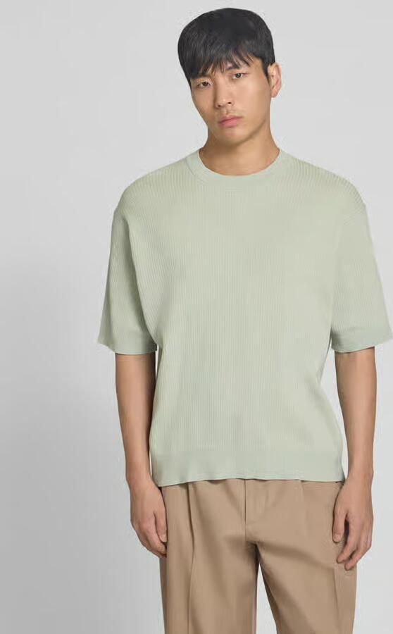 Selected regular fit T-shirt van pure biologisch katoen model 'MATTIS' - Foto 3