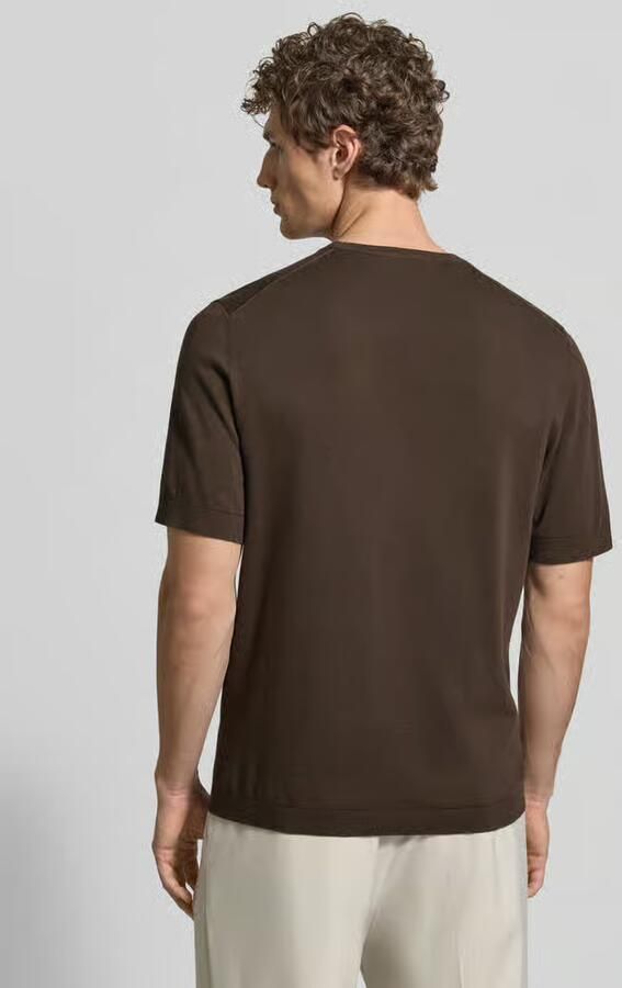 SELECTED MEN Heren Polo's & T-shirts Slhtorino Ss Knit Crew Neck Noos Bruin - Foto 10