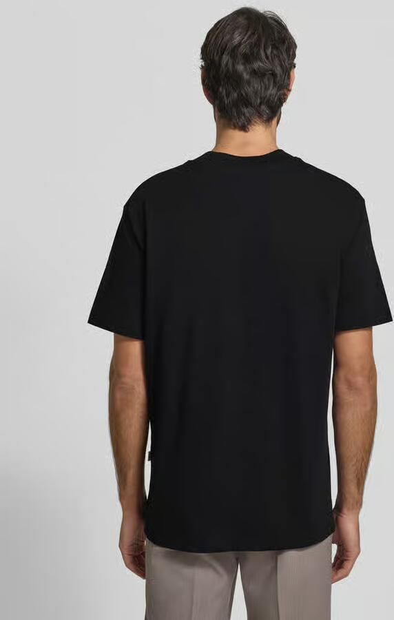 Selected Homme Geribbelde Ronde Hals Korte Mouw T-shirt Black Heren - Foto 7