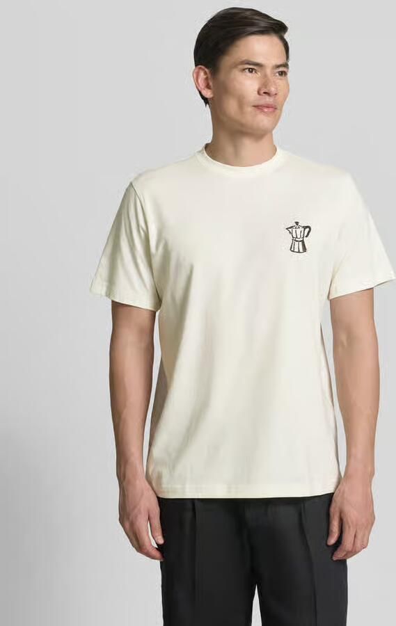 Selected regular fit T-shirt van puur katoen model 'HASPEN' - Foto 3