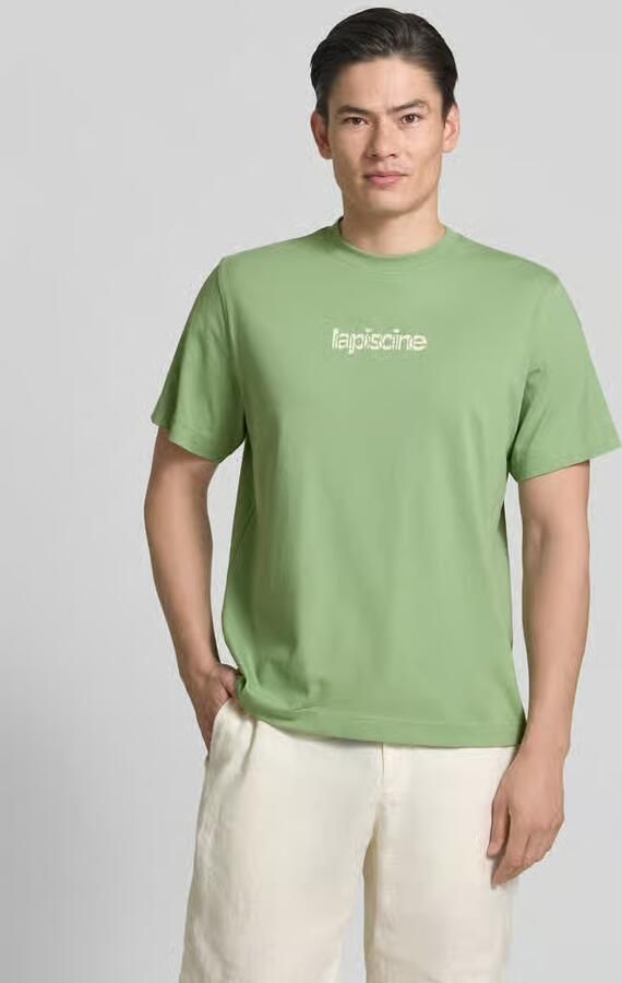 SELECTED MEN Heren Polo's & T-shirts Slhaspen Graphic Ss Tee Mint - Foto 7
