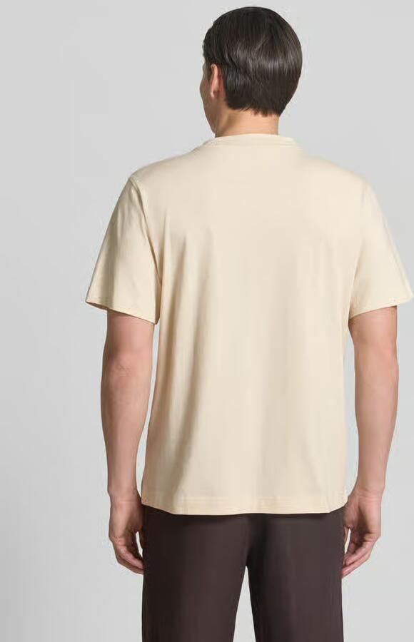 SELECTED MEN Heren Polo's & T-shirts Slhaspen Graphic Ss Tee Beige - Foto 6
