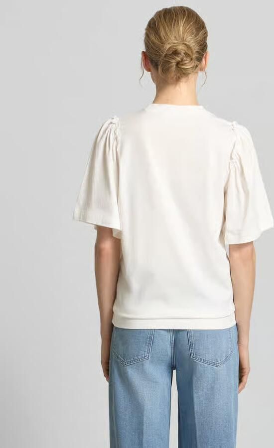SELECTED WOMEN Dames Tops & T-shirts Slfpenelope 2 4 Ruffle Tee Ecru - Foto 6
