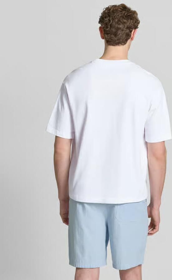SELECTED MEN Heren Polo's & T-shirts Slhrelaxaspen 2-ply Ss O-neck Noos Wit - Foto 8