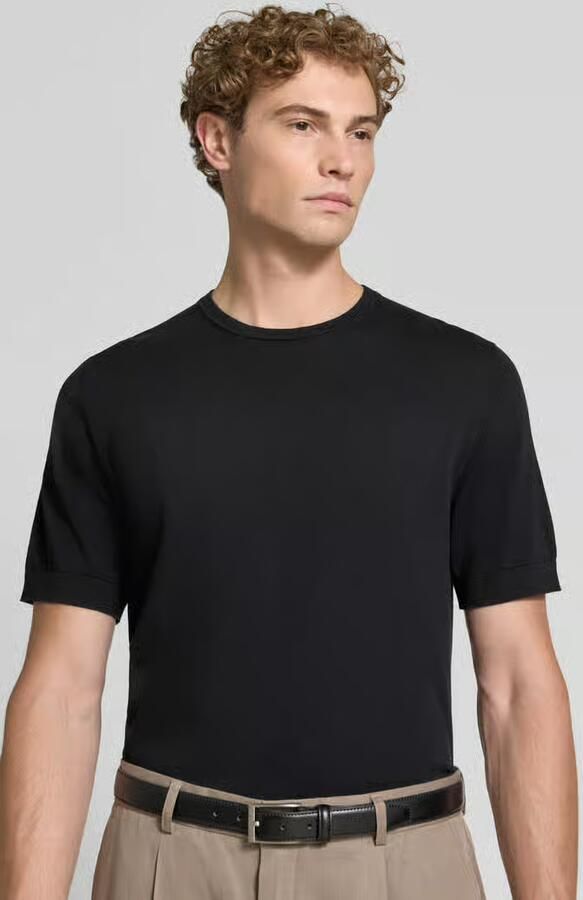 Selected Homme Regular fit gebreid shirt van biologisch katoen model 'TORINO' - Foto 3