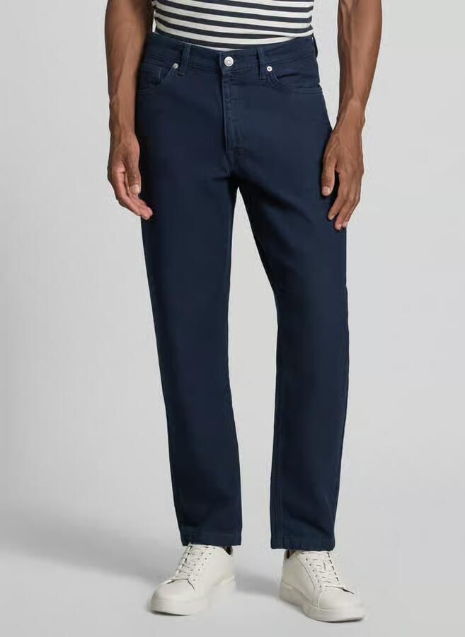 Selected regular fit tapered jeans van mix van katoen en hennep model 'MAURO' - Foto 2