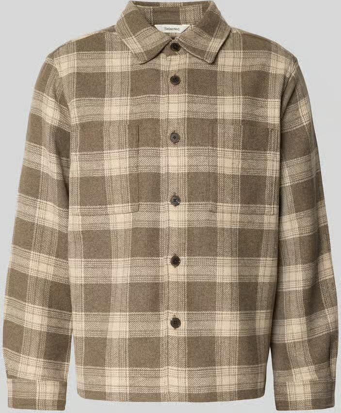 Selected Regular fit vrijetijdsoverhemd met mix van wol en viscose model 'OLE PABLO' - Foto 4