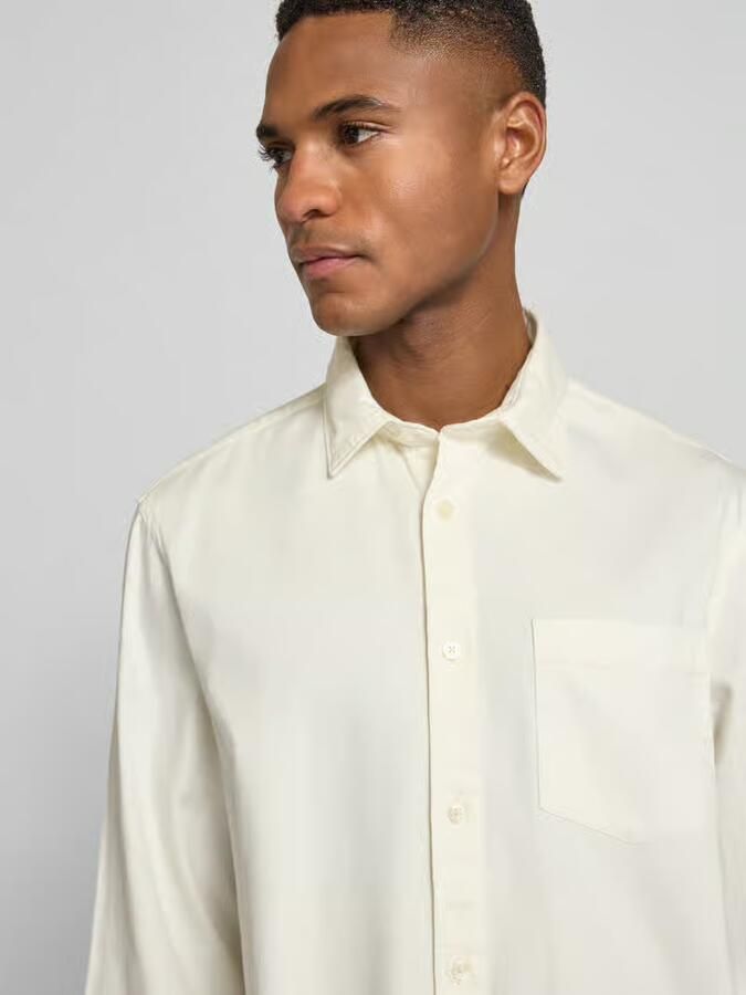 Selected Regular fit vrijetijdsoverhemd van biologisch katoen Model 'CARLO'