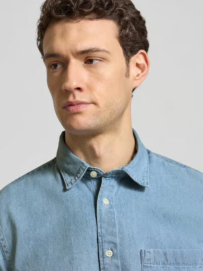 Selected Regular fit vrijetijdsoverhemd van biologisch katoen Model 'CARLO'