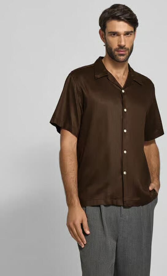 Selected Homme Regular fit vrijetijdsoverhemd van een mix van lyocell en linnen model 'REGNOA' - Foto 2
