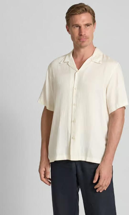 Selected Homme Regular fit vrijetijdsoverhemd van een mix van lyocell en linnen model 'REGNOA' - Foto 2