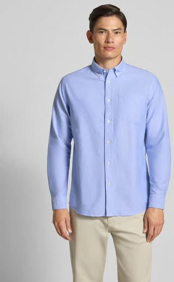 SELECTED HOMME regular fit overhemd SLHREGRICK-OX met katoen lichtblauw - Foto 11
