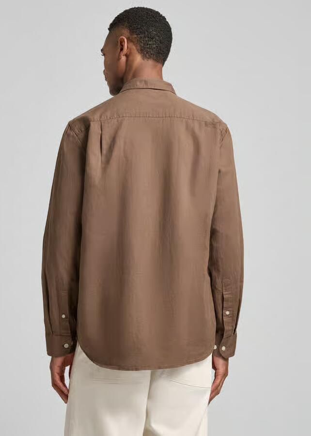Selected Homme regular fit vrijetijdsoverhemd van mix van katoen en linnen model 'CLAY LINENBLEND'
