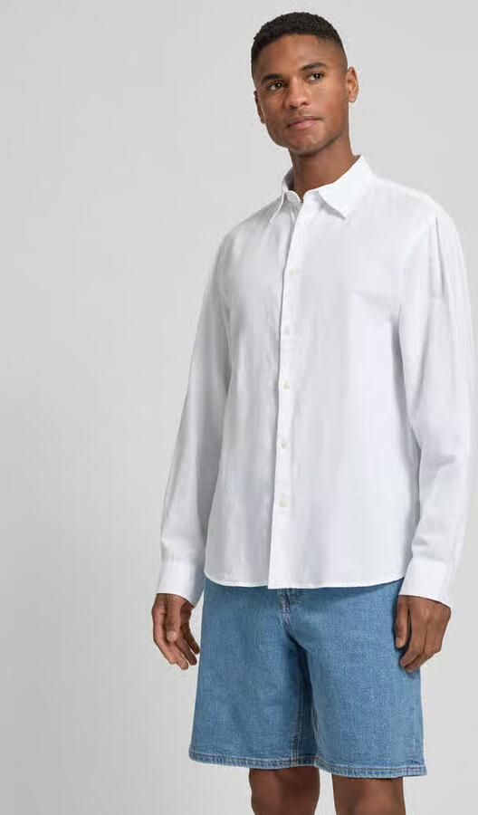 Selected regular fit vrijetijdsoverhemd van mix van katoen en linnen model 'CLAY LINENBLEND' - Foto 10