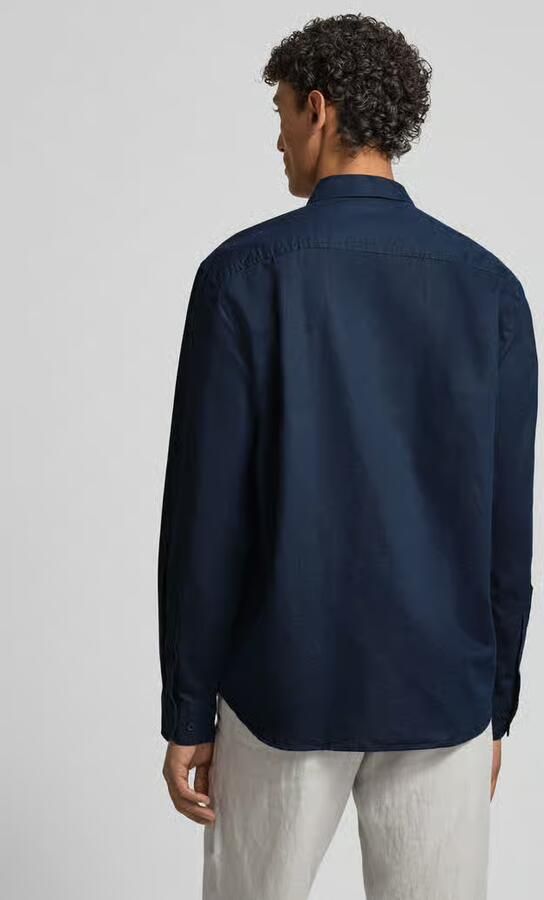 Selected Homme regular fit vrijetijdsoverhemd van mix van katoen en linnen model 'CLAY LINENBLEND' - Foto 7