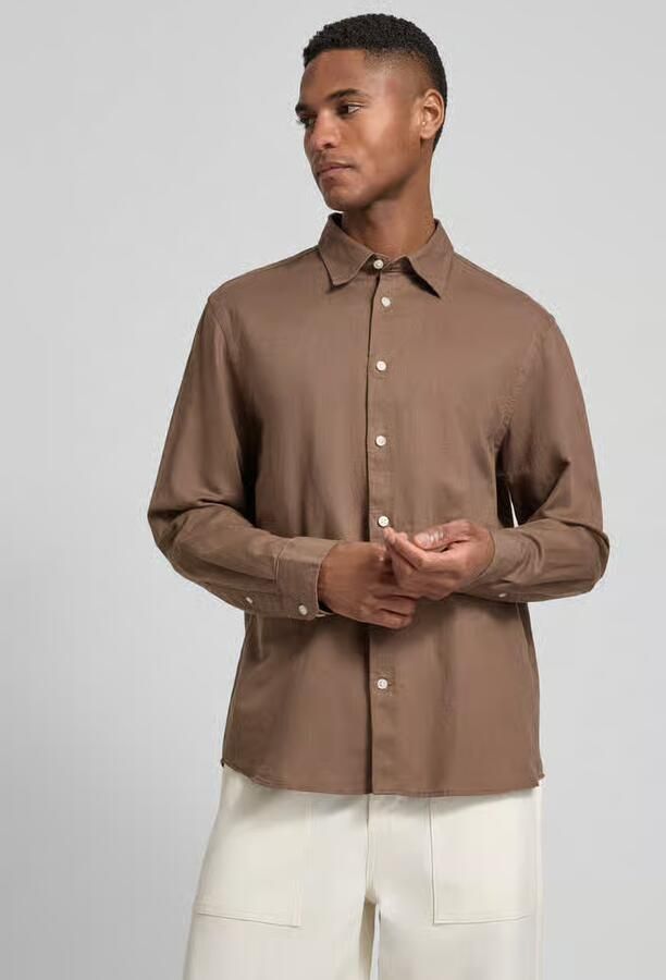 Selected Homme regular fit vrijetijdsoverhemd van mix van katoen en linnen model 'CLAY LINENBLEND' - Foto 4