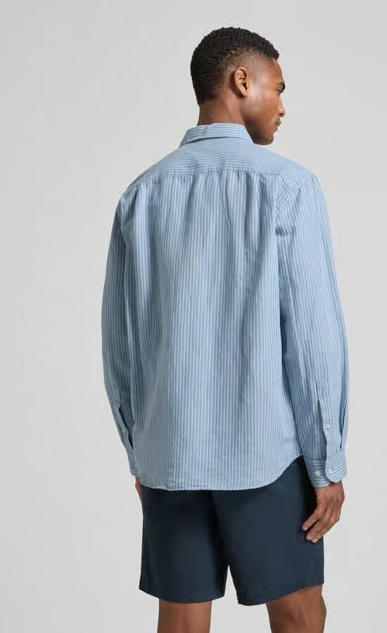 Selected Homme regular fit vrijetijdsoverhemd van mix van katoen en linnen model 'CLAY LINENBLEND'