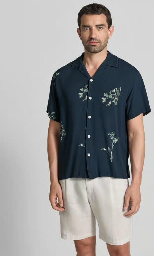 Selected regular fit vrijetijdsoverhemd van pure viscose model 'TERRY' - Foto 4