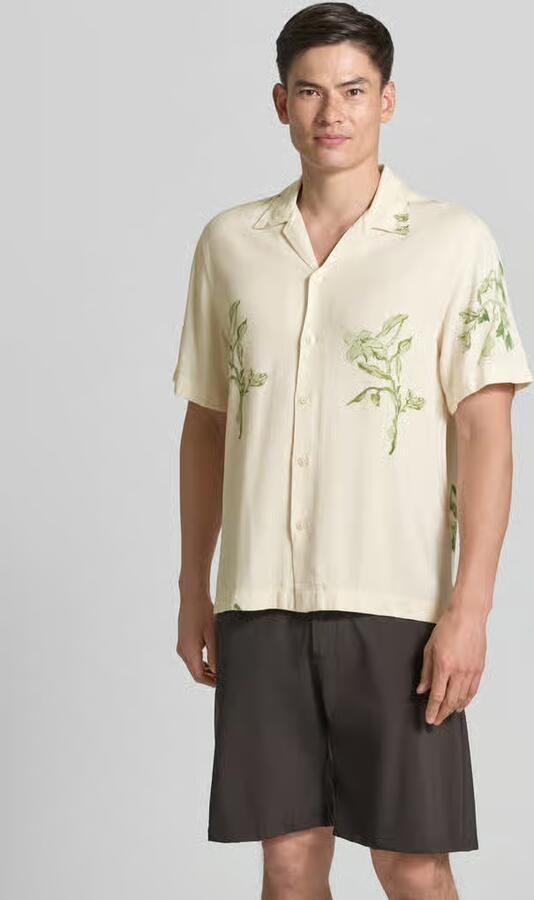 Selected regular fit vrijetijdsoverhemd van pure viscose model 'TERRY' - Foto 4