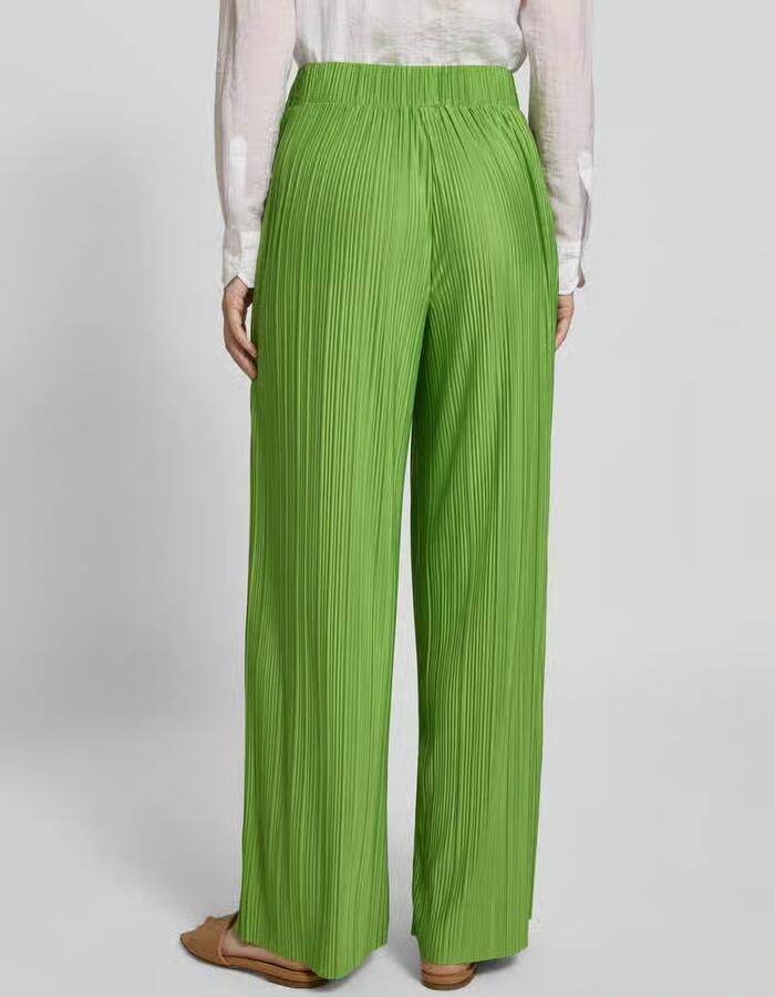 Selected Femme Regular fit wijde broek in plissélook model 'ELLIE' - Foto 2