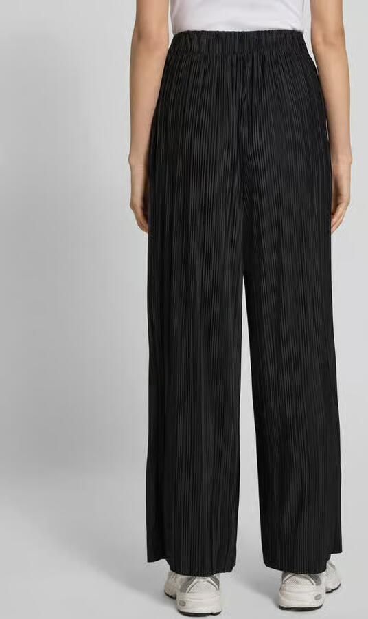 Selected Regular fit wijde broek in plissélook model 'FELLIE' - Foto 3