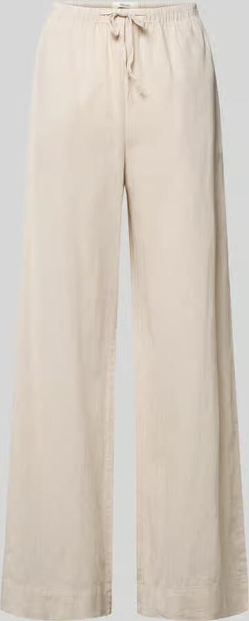 Selected regular fit wijde broek van linnen-katoenmix model 'LUISA' - Foto 2