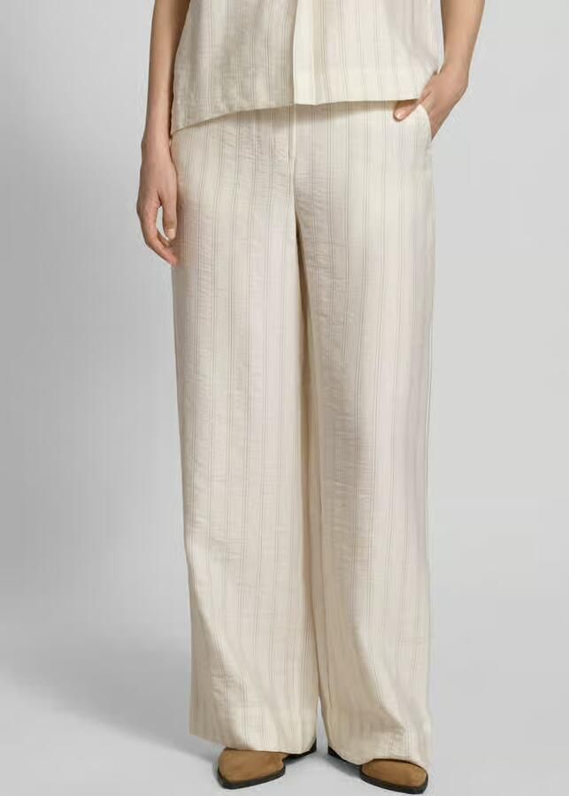 Selected regular fit wijdte broek van mix van lyocell en viscose model 'MARIE-JOHANNE' - Foto 3