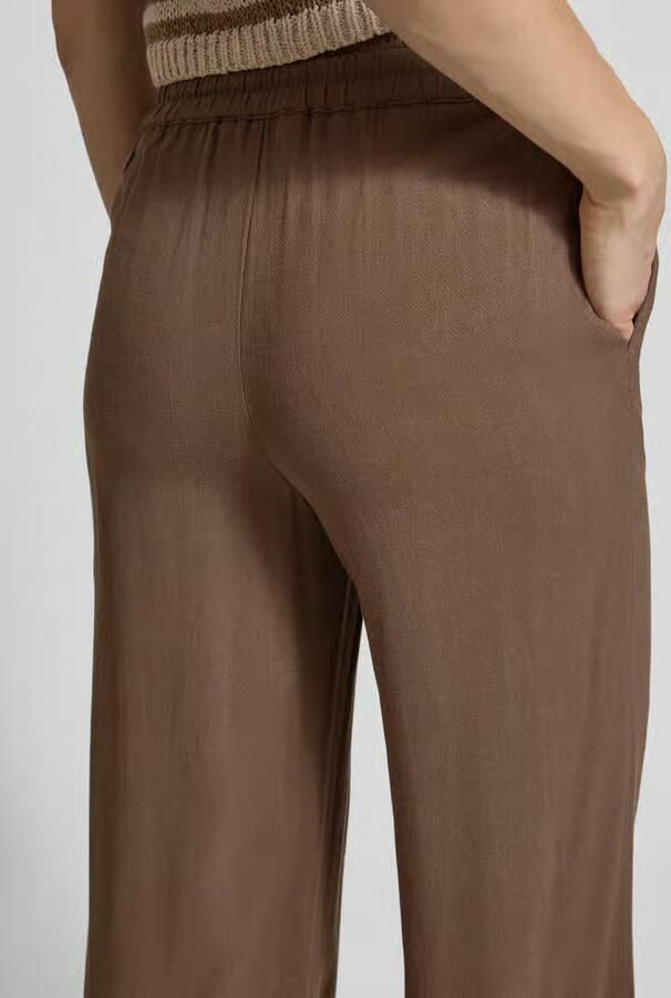 Selected regular fit wijdte broek van mix van viscose en linnen model 'VIVA-GULIA' - Foto 5