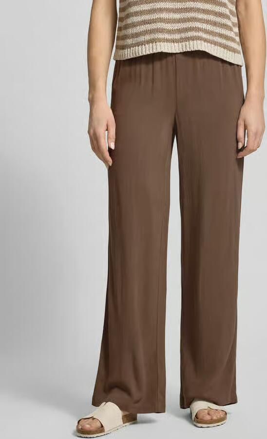Selected regular fit wijdte broek van mix van viscose en linnen model 'VIVA-GULIA' - Foto 7